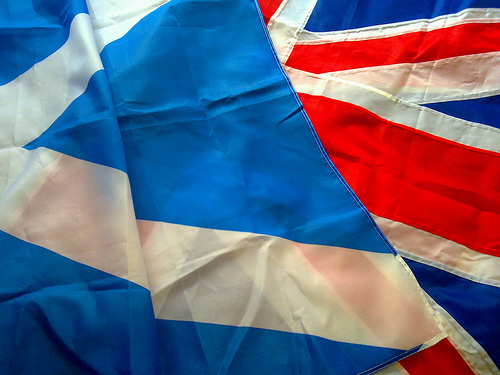 Scotland and UK flags, by The Laird of Oldham (jza84) on Flickr