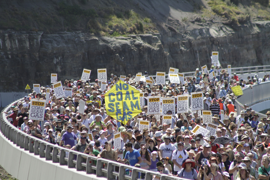 Anti-coal seam gas (known in the UK as coal-bed methane) protest in Australia. 