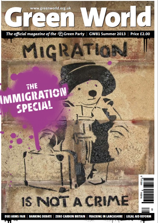 Front cover of Green World #81 - Migration Is Not A Crime