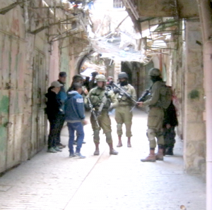 IDF soliders in the Hebron. Image by the author.