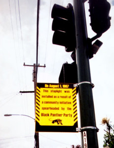 Black Panthers traffic light