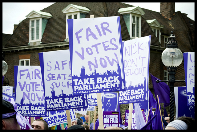 Politics has changed a lot since the 2011 AV referendum. We need real PR. (CC lewishamdreamer, flickr)
