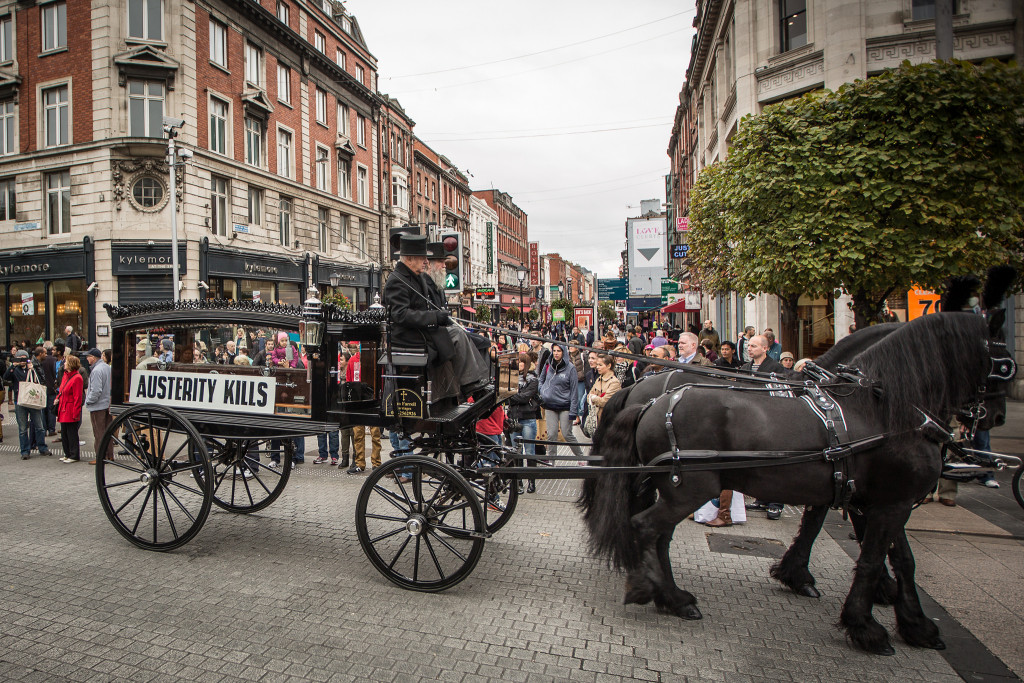 Anti-austerity protest in Dublin, October 2013. Image: Tony Webster.