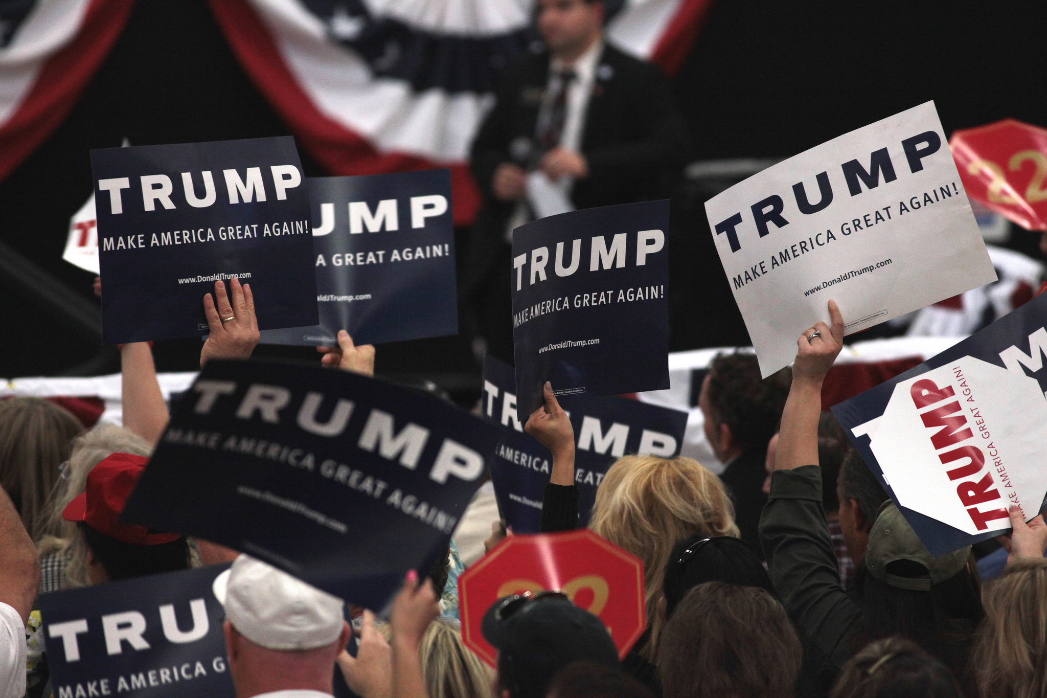 A Trump rally in Las Vegas. Photo credit: flickr user Gage Skidmore https://www.flickr.com/photos/gageskidmore/25218962886/ Creative Commons license: https://creativecommons.org/licenses/by-sa/2.0/