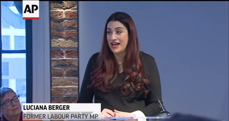 Luciana Berger announcing Labour Party split