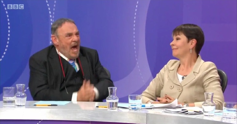 Caroline Lucas and John Rhys Davies on Question Time