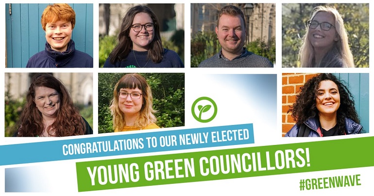 Newly elected Young Green councillors
