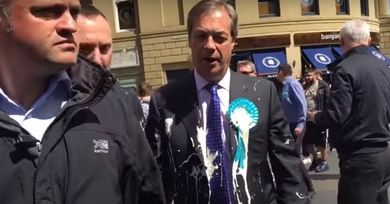 Nigel Farage milkshake