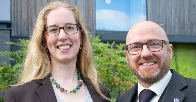 Lorna Slater and Patrick Harvie - Scottish Green Party co-leaders