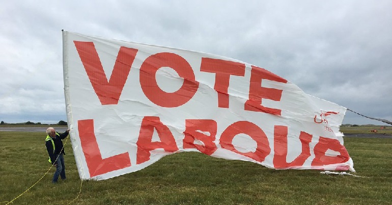Vote Labour banner