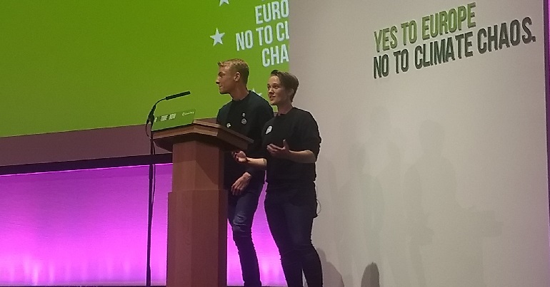 Young Greens co-chairs Rosie Rawle and Thomas Hazell