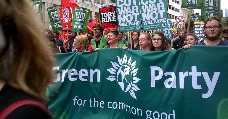 Green Party anti-austerity protest march from 2015.