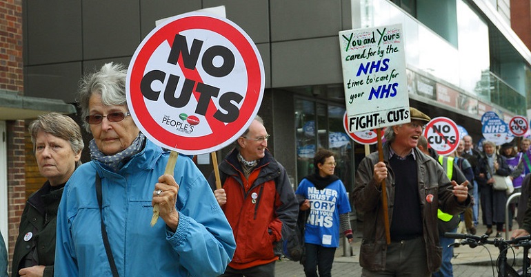 Anti cuts protest in Norwich