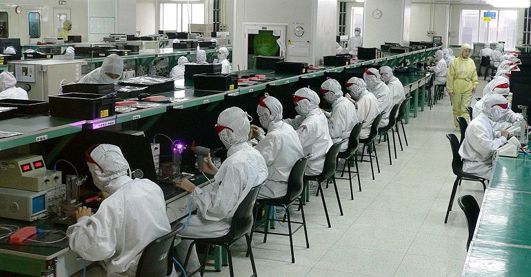 Electronics industry factory in Shenzhen, China