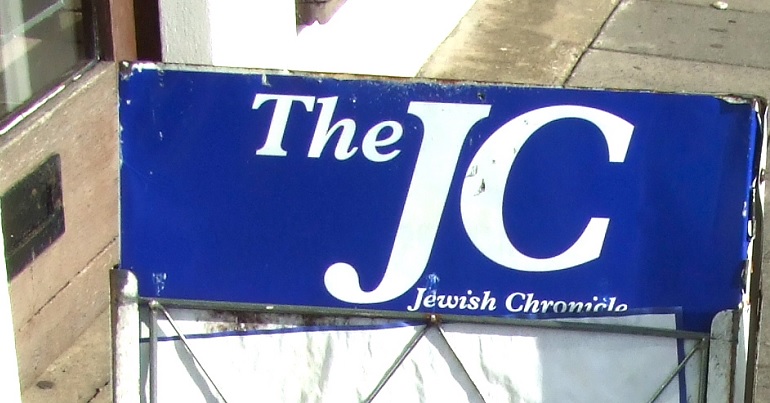 Newsstand with a Jewish Chronicle heading