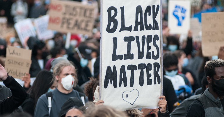 Black lives matter protest in Sheffield