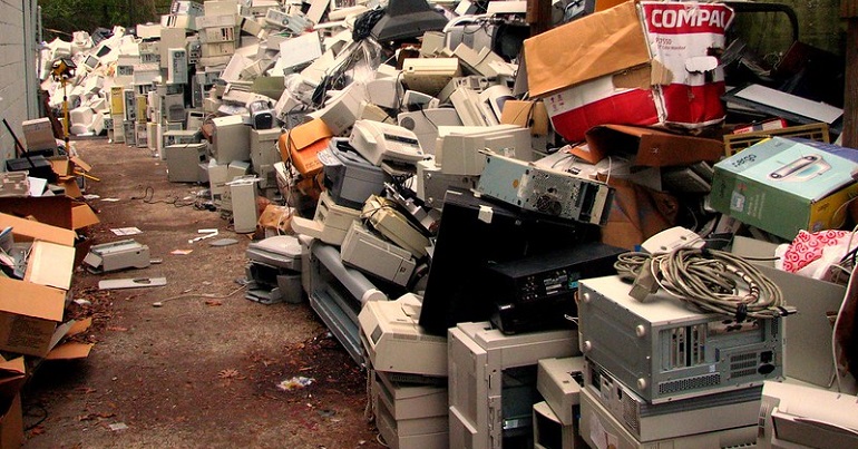 Piles of e-waste