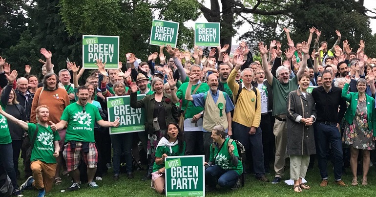 Green Party campaigners in Bristol