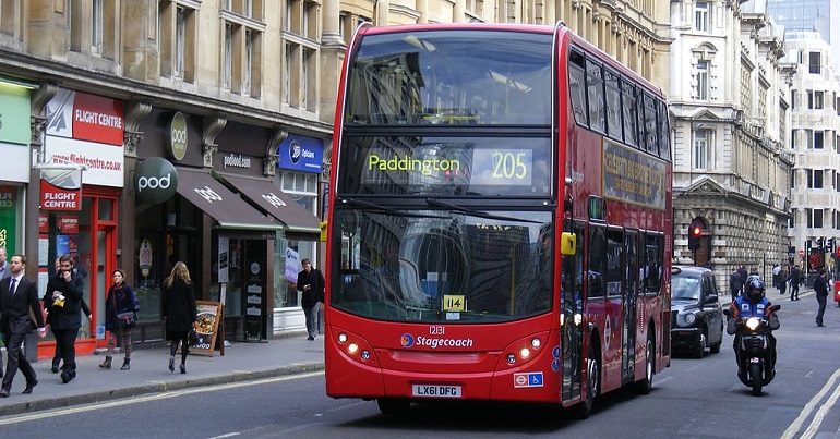 A photo of a London bus