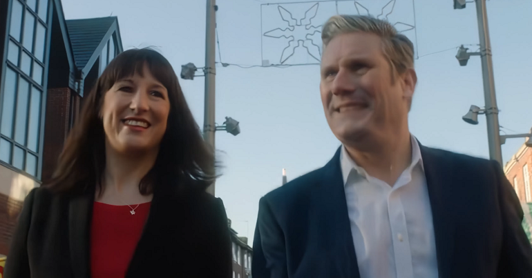 Labour's Shadow Chancellor and Leader Rachel Reeves and Keir Starmer