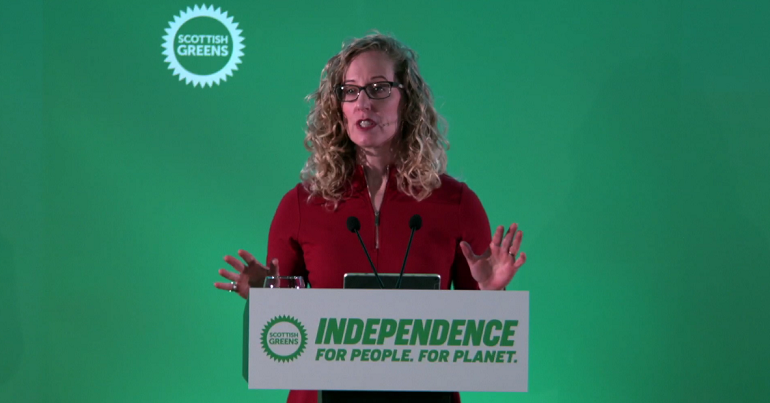 Lorna Slater speaking at Scottish Greens Conference
