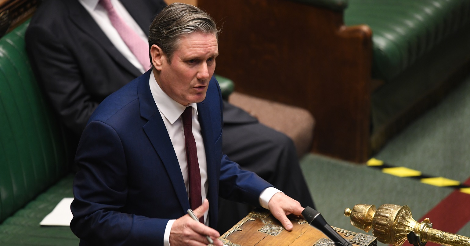 Labour leader Keir Starmer speaking at the House of Commons despatch box