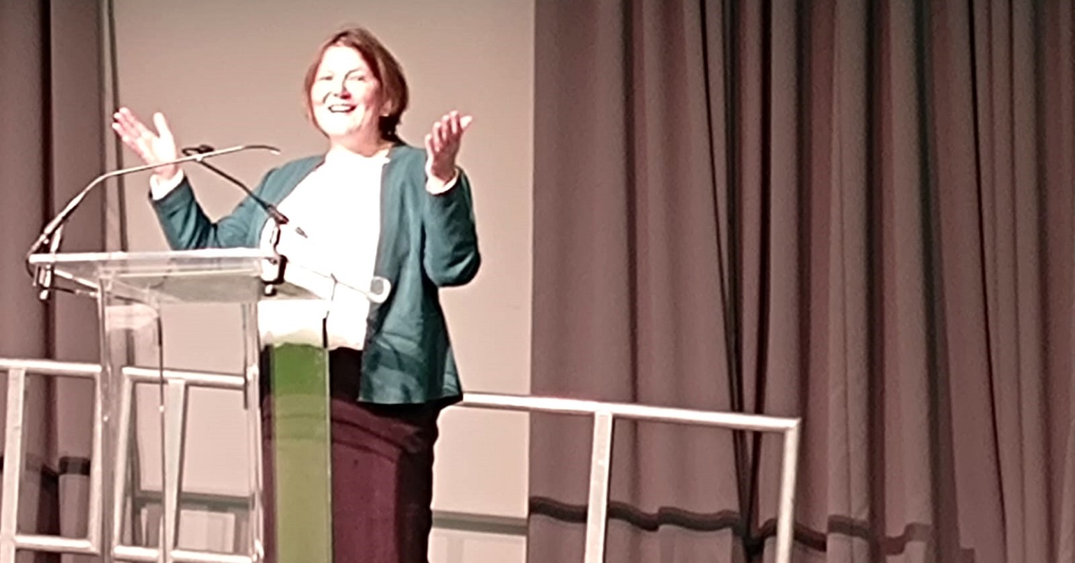 Ellie Chowns speaking at Green Party Conference