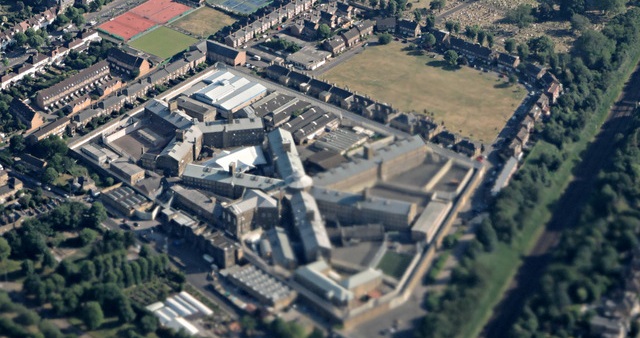 An aerial photo of HMP Wandsworth, where Daniel Khalife was held