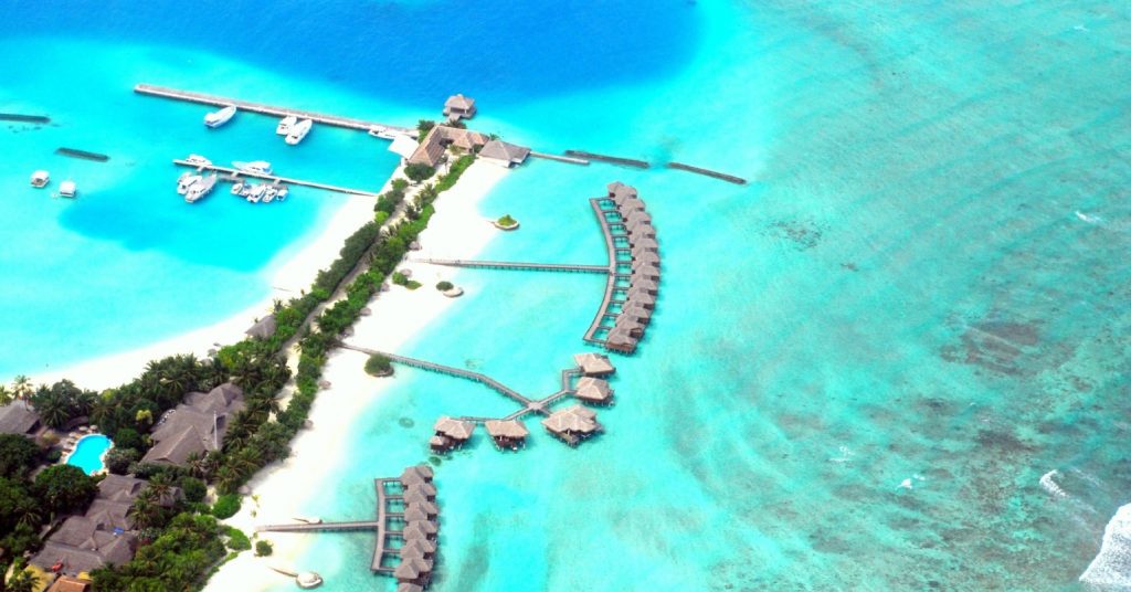 Maldives bird's eye view
