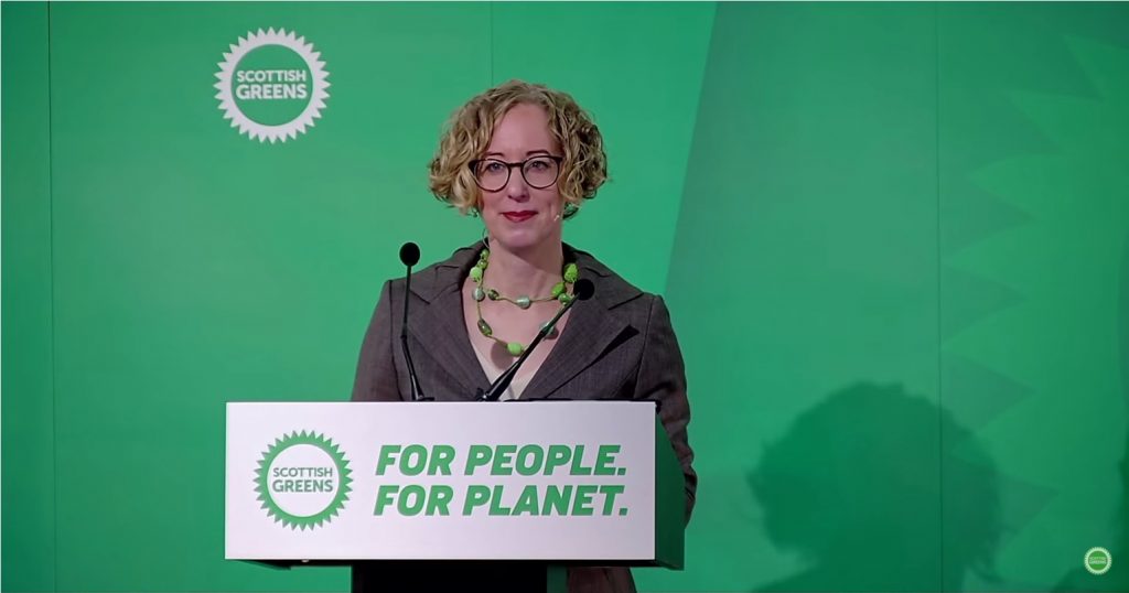 Lorna Slater speaking at Scottish Green Party conference