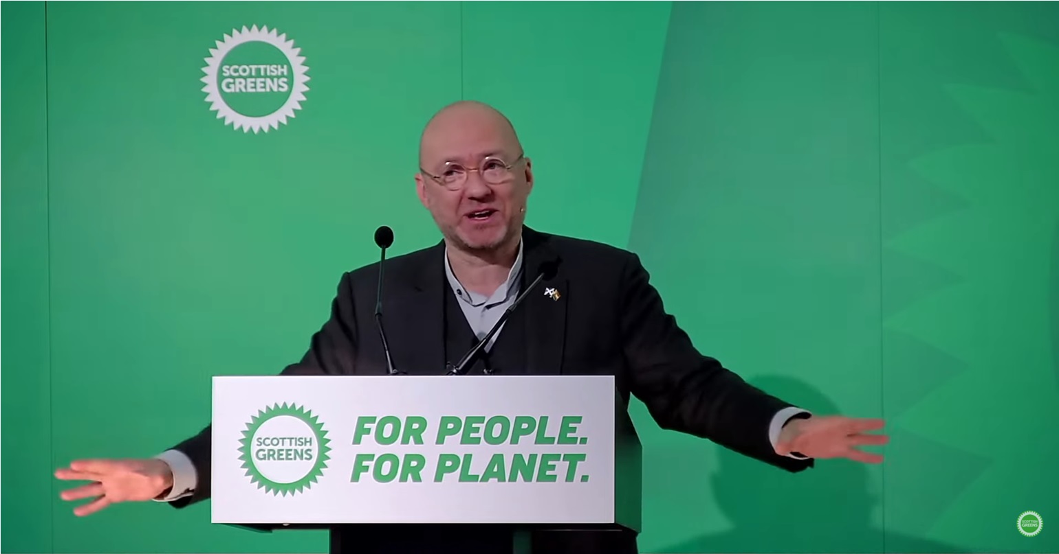 Patrick Harvie speaking at the Scottish Green Party conference