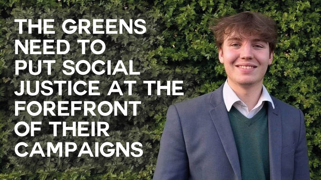 A thumbnail of an interview with Thomas Daw with text overlaid reading 'The Greens need to put social justice at the heart of their campaigns'