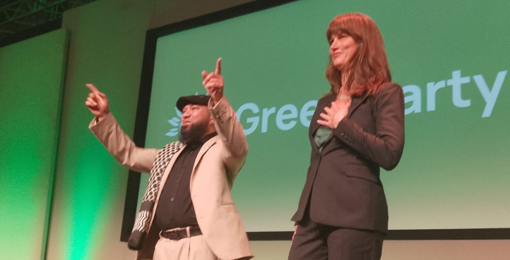 Green Party deputy leaders Mothin Ali and Rachel Millward